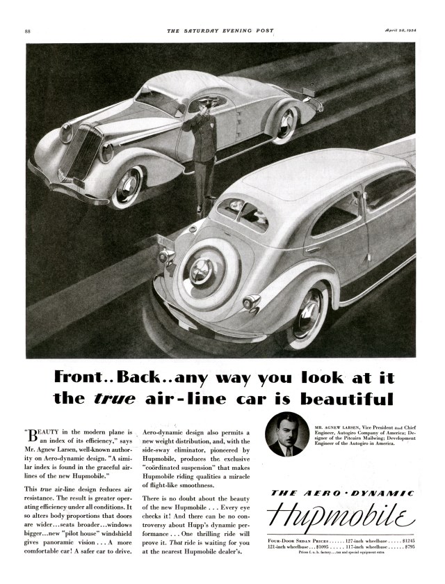 1934 Hupmobile Auto Advertising